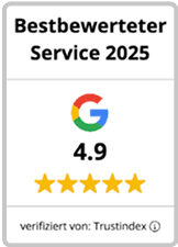 Google-Bewertung 4,9 – Bestbewerteter Service 2025